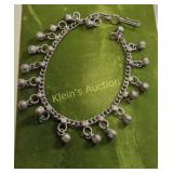 silver plated bells payal jingle bells anklet 18'