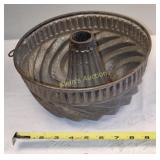 antique gugelhupf style cake mold twisted design