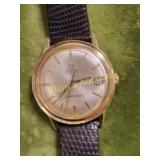 14K GF Omega seamaster automatic mans watch! Works