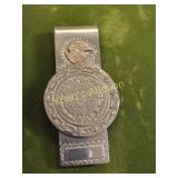 heco en Mexico money clip Aztec calendar