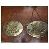 vintagebrass pineapple welcome hanging signs lot 2