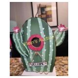 Tin Cactus bird house