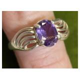 sterling silver & amethyst ring Estate!