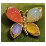 lucite jelly belly fruit salad butterfly brooch tr