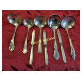 Soup Ladles & fruit knives lot of 8