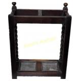 19th C English walnut Barley Twist Umbrella Stand