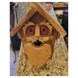 Rustic mountain man bird house bearded man