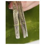 3 sterling silver bangle bracelets Nice