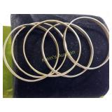 5 taxco sterling bangle bracelets  nice!