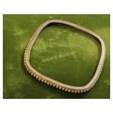 square crystal bangle bracelet crystals or rhinese