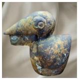 vintage Japanese cast iron / copper duck figurine