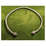 pine head cocoa pods handmade sterling bangle brac