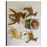 estate holiday lot Hong Kong tin & reindeers