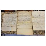 Hand written documents military 1865 lot of 3