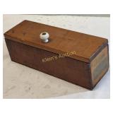 Melo -bit cheese box 2/lip & hinges w/porcelain