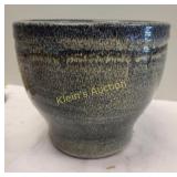 handmade pottery planter w/speckled glaze