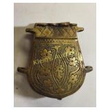 Cruelsin brass ottoman powder pouch capsule flask