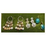 3 pairs of earrings sterling too!