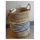 Max Studio woven seagrass tall Basket w/handles