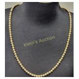 14K yellow gold Ball Chain Necklace 30" Beautiful!