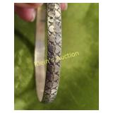 sterling silver heart bangle bracelet