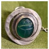 mid century sterling scarab tie pin