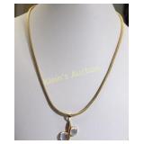 14K yellow gold necklace & pendant all 14K!