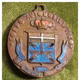 rare WWII bronze medal fervent rotae pendant
