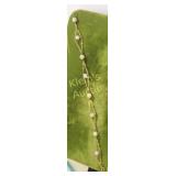 14K yellow gold & pearl bracelet 7 1/2"