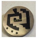 taxco sterling turquoise & onyx brooch pendant