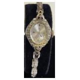 10K rgp & diamond 21 jewel watch works!