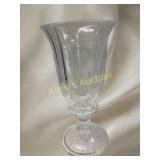 vintage crystal hurricane candle lamp by Towle