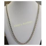 sterling 925 MJM signed byzantine? link necklace "