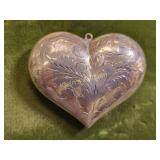 large vtg sterling heart pendant 49.5 mm Nice