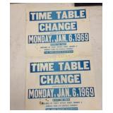 new haven railroad signs 1969 lot of 2