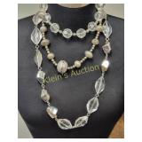 lucite & metal necklace mid mod lot of 3