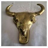 Brass (solid) head bull skull wall decor