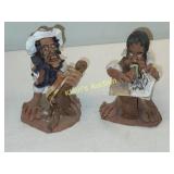 pottery sculptures paulino mamani style 2 pcs