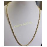 14K over sterling 18' rose twist necklace