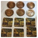 12 coasters 6 bienal brazil copper folk art too!