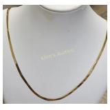 14K gold vintage herringbone italy 24