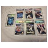 lot of 7 collectible sports graded baseball cards