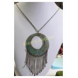 Verdi Gras ethnic style drop necklace 24'