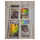 lot of 4 graded nascar sports collectible cards