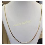 14K yellow rare 30" gold necklace herringbone