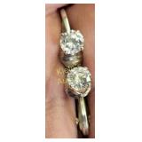 vintage diamonique sterling silver & Cz earrings