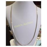 sterling silver herringbone necklace 24'