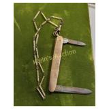 gold filled pocket knife & pocket watch chain