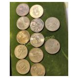 lot of 12 gold tone us dollar coins Sacajawea too
