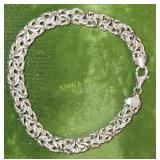 stunning sterling silver Byzantine bracelet italy